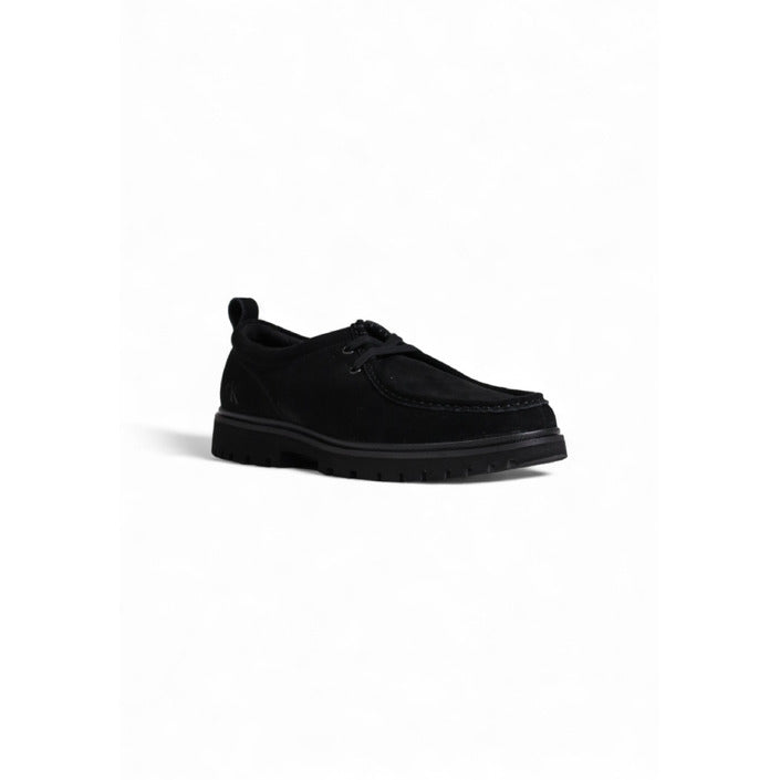 Calvin Klein Minimalist Suede Leather All Black Lace-Up Moccasin