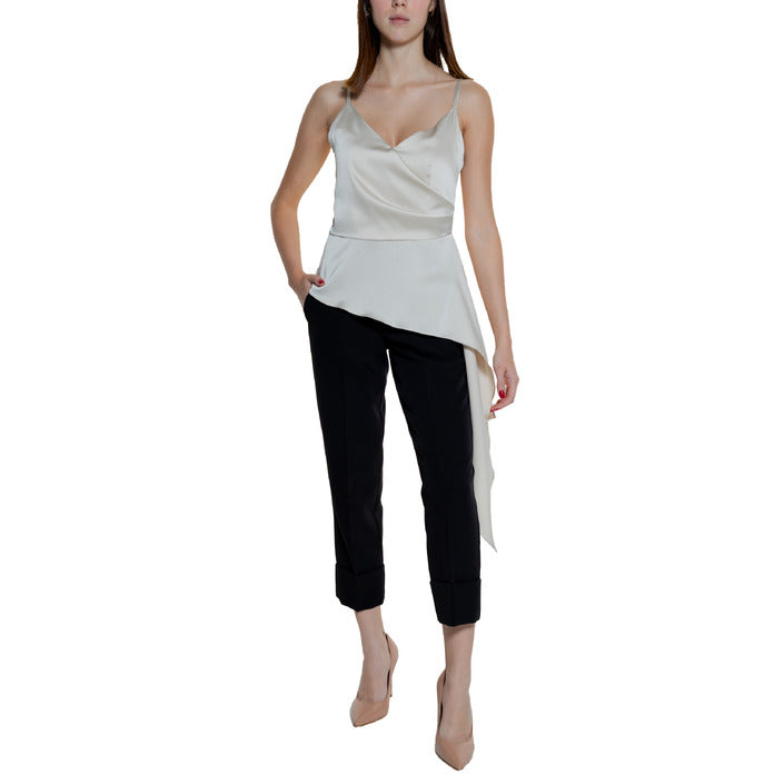 Silence Asymmetrical Hem Satin Singlet Top