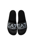 EA7 By Emporio Armani Logo Slides - All Black