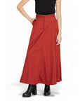 Vero Moda A-Line Red Maxi Skirt