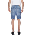 Antony Morato Logo Light Wash Cargo Denim Shorts