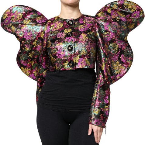 Dolce & Gabbana Brocade Floral Cropped Blazer