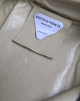 Bottega Veneta Leather Hooded Trench Coat Jacket