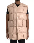 Bottega Veneta Quilted Sleeveless Leather Jacket - Beige