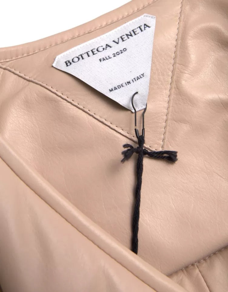Bottega Veneta Quilted Leather Sleeveless Jacket &amp; Vest - Beige