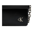 Calvin Klein Logo Vegan Leather Handbag - Black