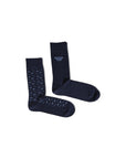 Emporio Armani Logo 100% Cotton Midi Quarter Socks - 2 Pack