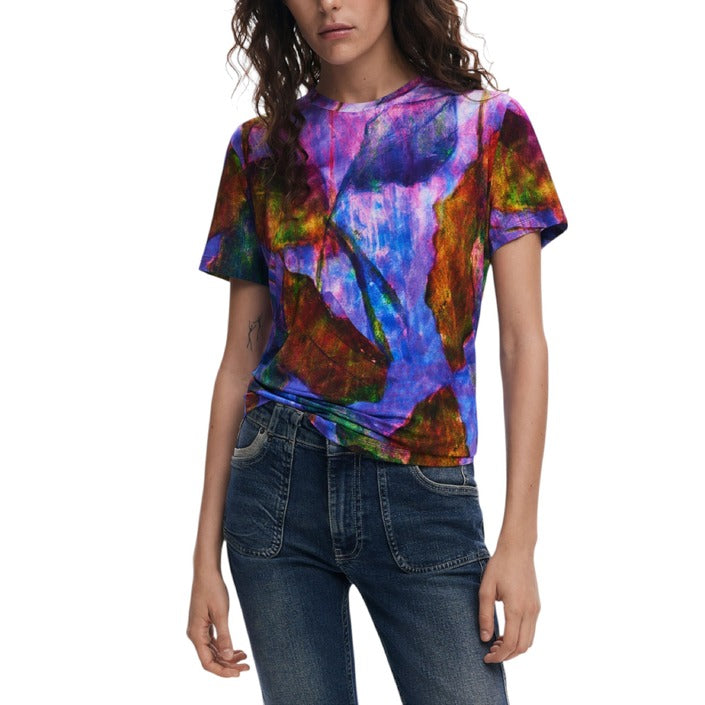 Desigual Short Sleeve Cropped Top