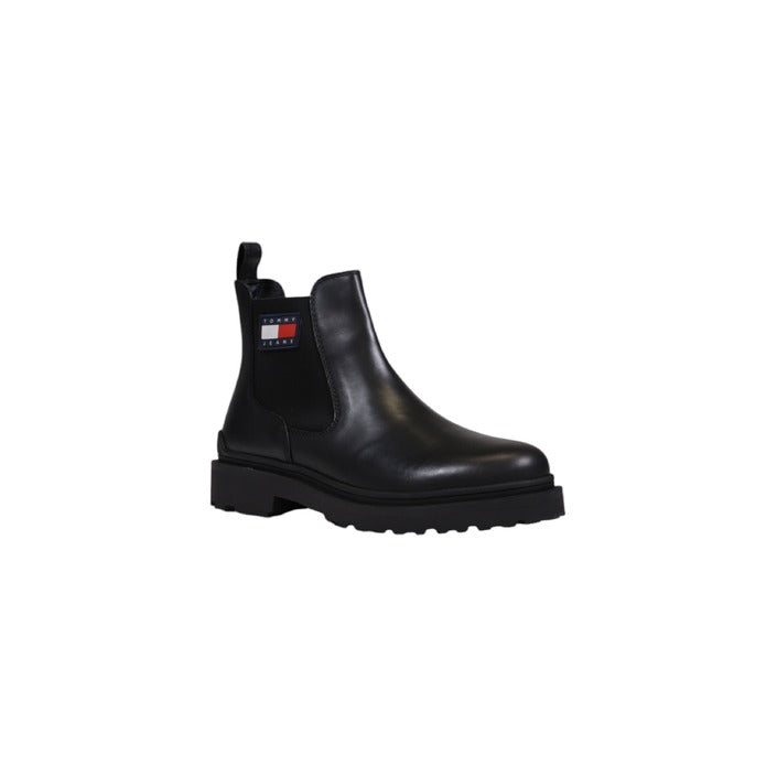 Tommy Hilfiger Logo Chelsea Genuine Leather Boots