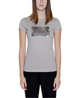 Armani Exchange Sequin Embellished Logo Pure Cotton T-Shirt - Multiple Colors