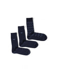 Emporio Armani Logo 100% Cotton Midi Quarter Socks - 3 Pack