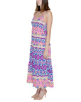 Only Tribal Midi Dress With Sweetheart Neckline