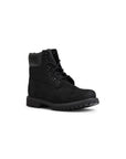 Timberland Minimalist Genuine Leather All Black Lace-Up Boots