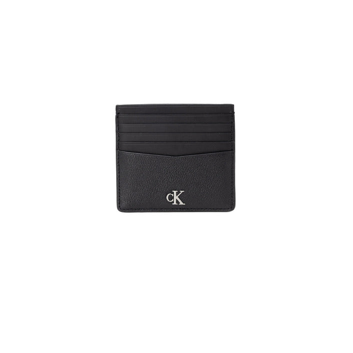 Calvin Klein Logo Genuine Leather Black Slim Cardholder Wallet