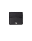 Calvin Klein Logo Genuine Leather Black Slim Cardholder Wallet