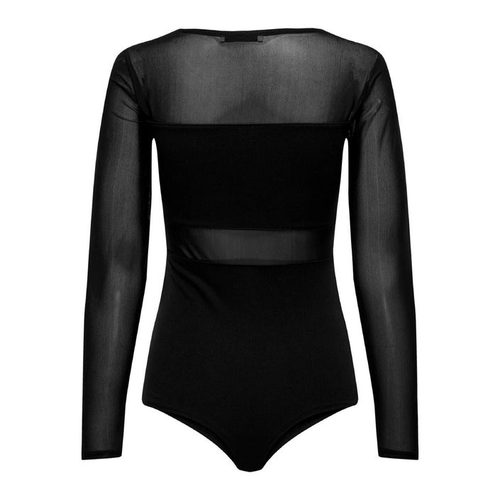 Only Minimalist Black Bodysuit Long Sleeve