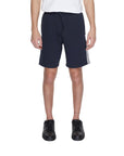 Emporio Armani Logo Cotton-Blend Athleisure Shorts - navy blue