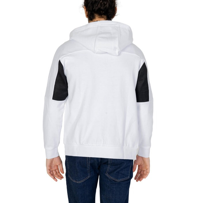 EA7 By Emporio Armani Logo Pure Cotton Athleisure Hooded Jacket - white