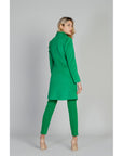 Sol Wears Women 2-Button Longline Coat - Green