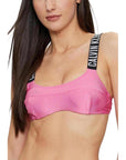 Calvin Klein Logo Bikini Top Pink