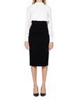Sandro Ferrone High Waisted Side Slit Minimalist Skirt