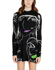 Desigual Line Art Graphic Winter Mini Dress