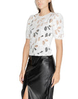 Morgan De Toi White Lace Puff Sleeve Top