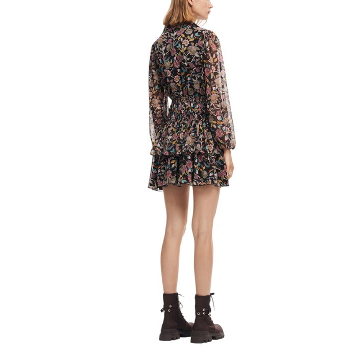 Desigual Sheer Sleeve Winter Mini Dress