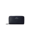 Armani Exchange Logo Black Vegan Leather Zip Clutch Purse