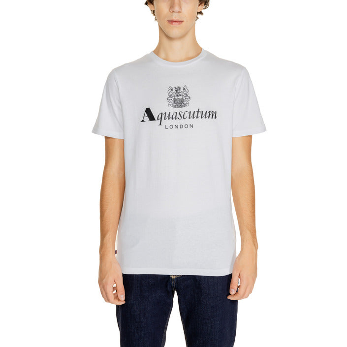 Aquascutum Logo Crewneck T-Shirt 100% Cotton