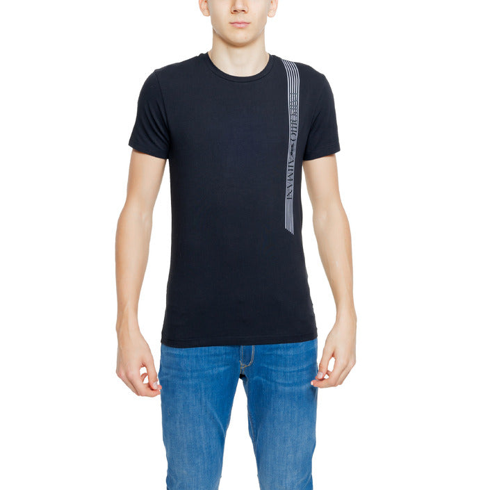 Emporio Armani Logo Cotton-Rich T-Shirt - black