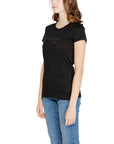 Armani Exchange Logo 100% Cotton Fitted T-Shirt - black