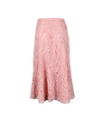 Semicouture Intricate Lace Midi Glam Skirt - Cotton Blend