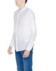 Blauer Minimalist 100% Linen Shirt With Band Collar