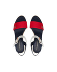 Tommy Hilfiger Logo Colorblock Wedge Sandals