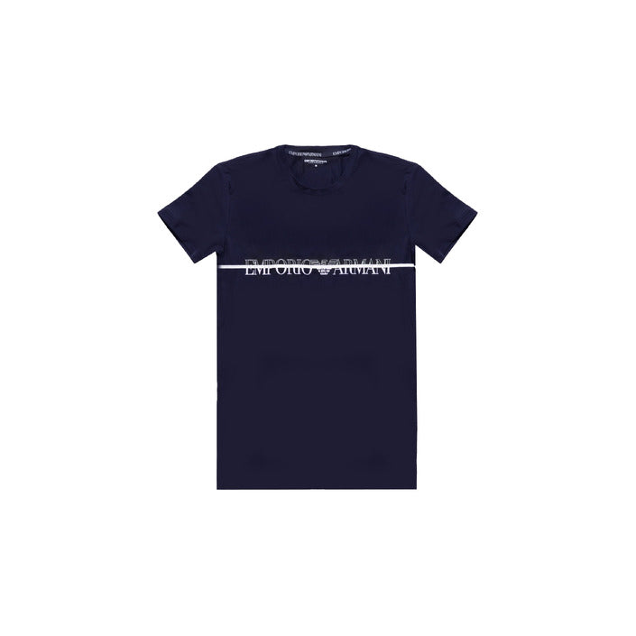 Emporio Armani Logo Strikethrough Cotton-Rich T-Shirt