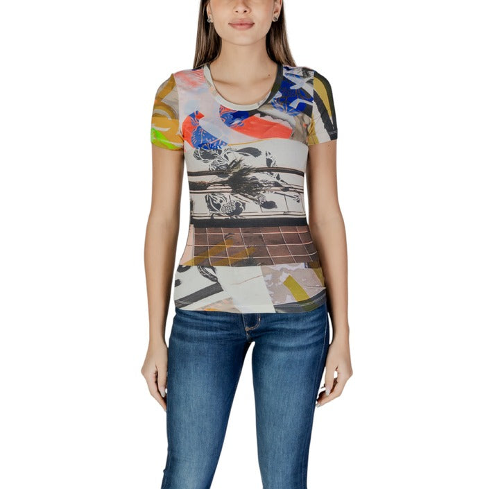 Desigual Abstract Art Short Sleeve Top