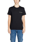 Emporio Armani Logo 100% Cotton Crewneck T-Shirt - black