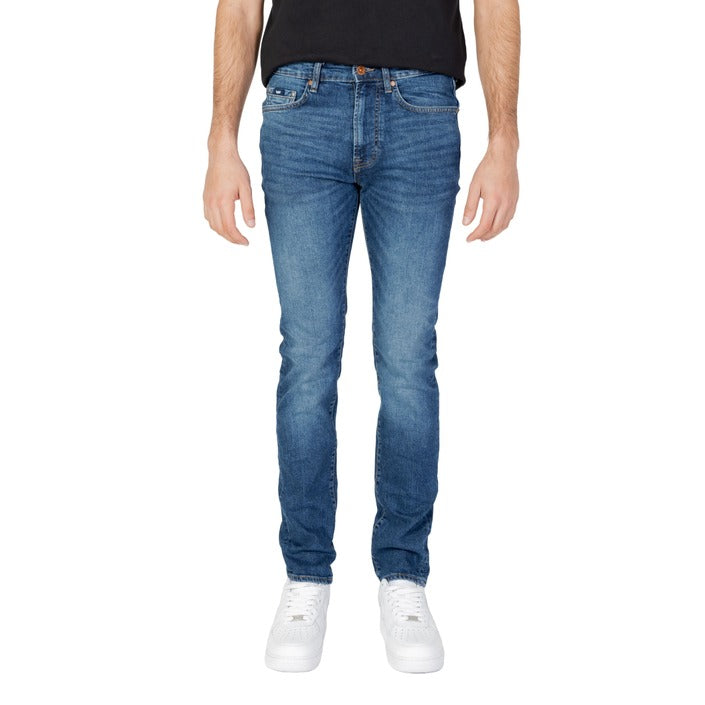 Gas Logo Classic Medium Wash Skinny Jeans