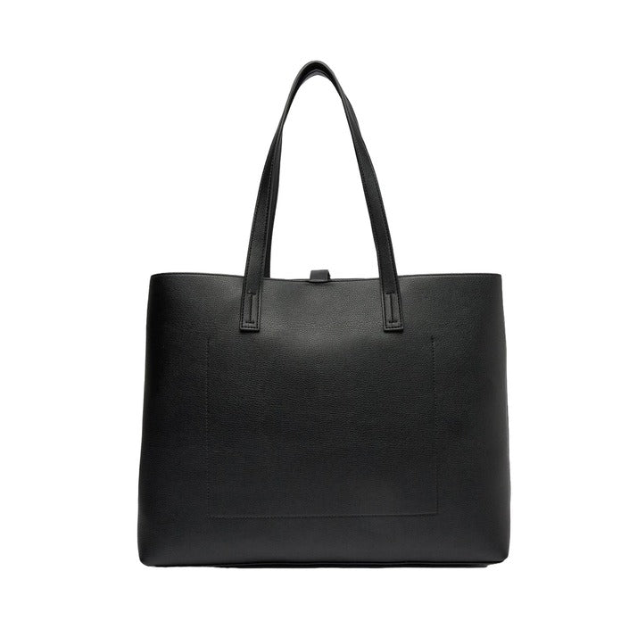 Calvin Klein Jeans Logo Vegan Leather Handbag - Black