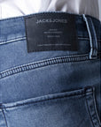 Jack & Jones Logo Medium Wash Distressed Denim Shorts