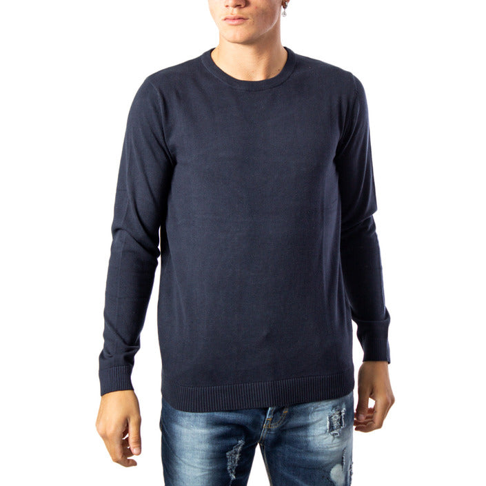 Jack & Jones Minimalist 100% Cotton Crewneck Sweater - blue