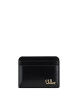 Chloé Logo Black Leather Card Holder