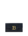 Balmain Leather Clutch & Shoulder Bag With Chain Strap