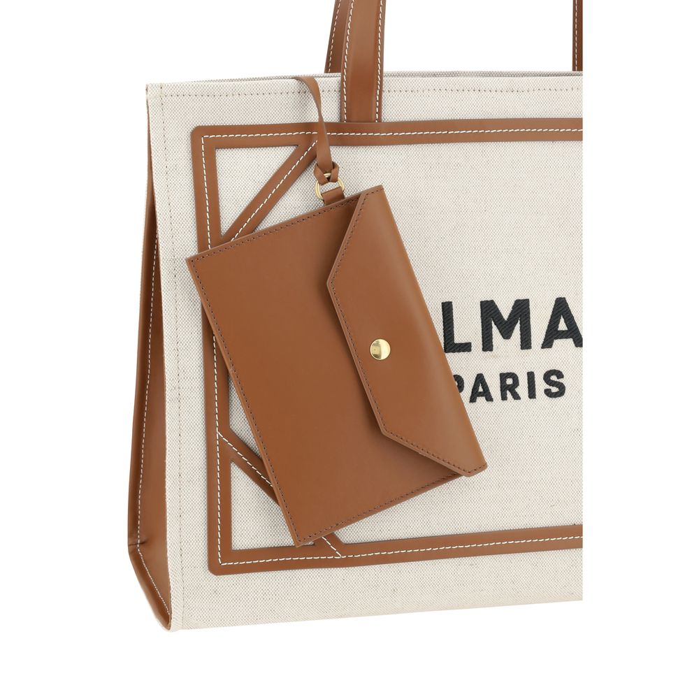 Balmain B-Army Medium Canvas Tote Bag