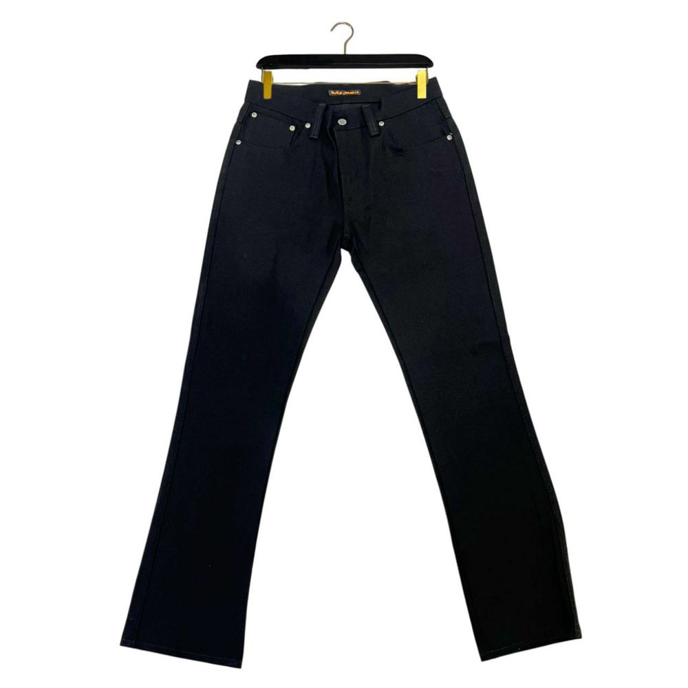 Nudie Jeans Straight Leg Black Jeans - Made In Italy