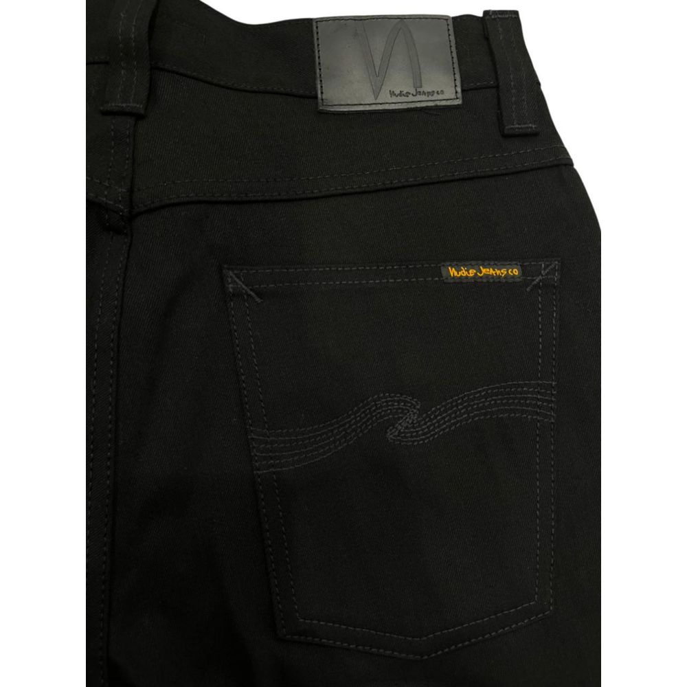 Nudie Jeans Straight Leg Black Jeans - Made In Italy