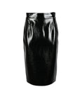 Liu Jo Faux Leather High-Waisted Minimalist Midi Skirt