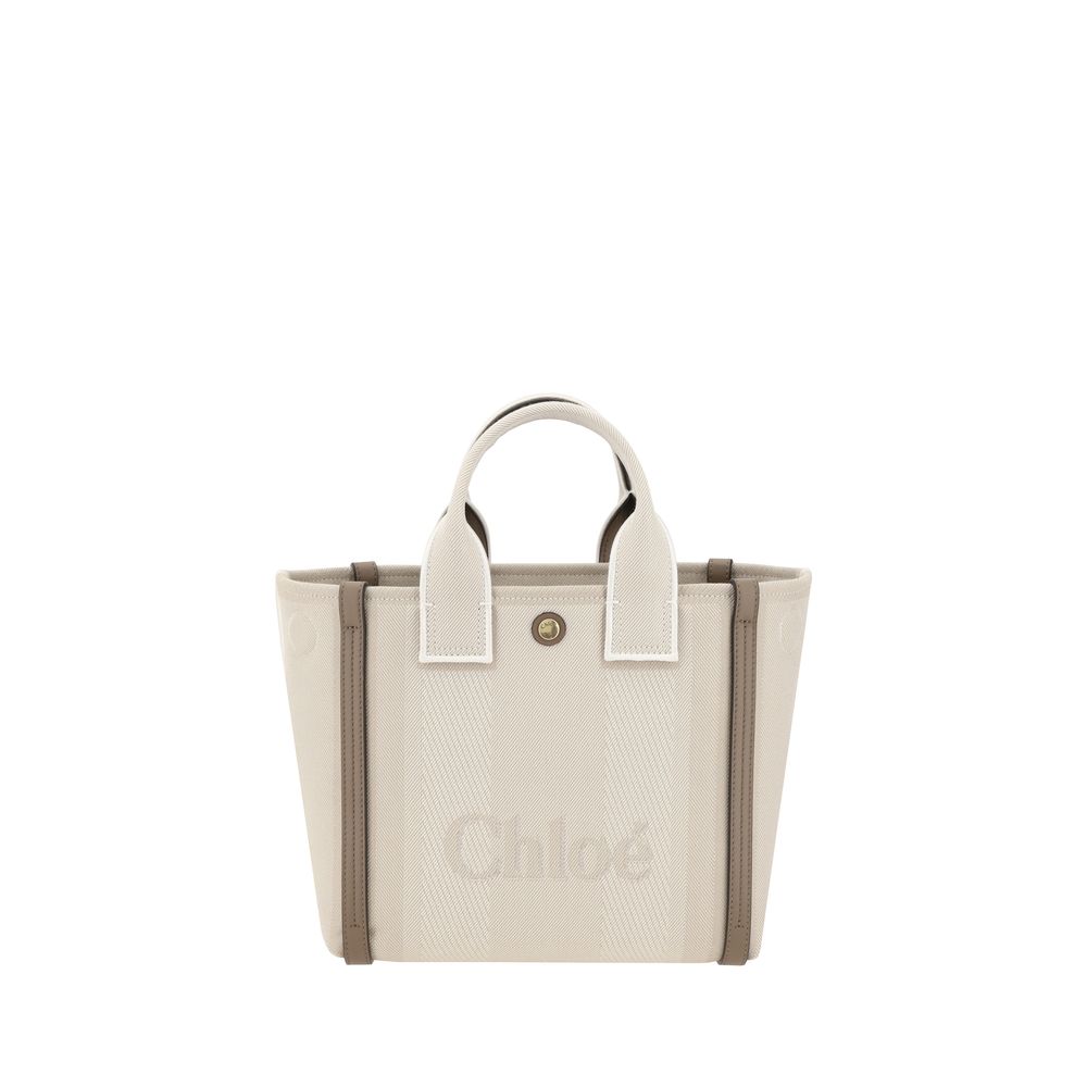 Chloé Top Handle Canvas Tote Bag