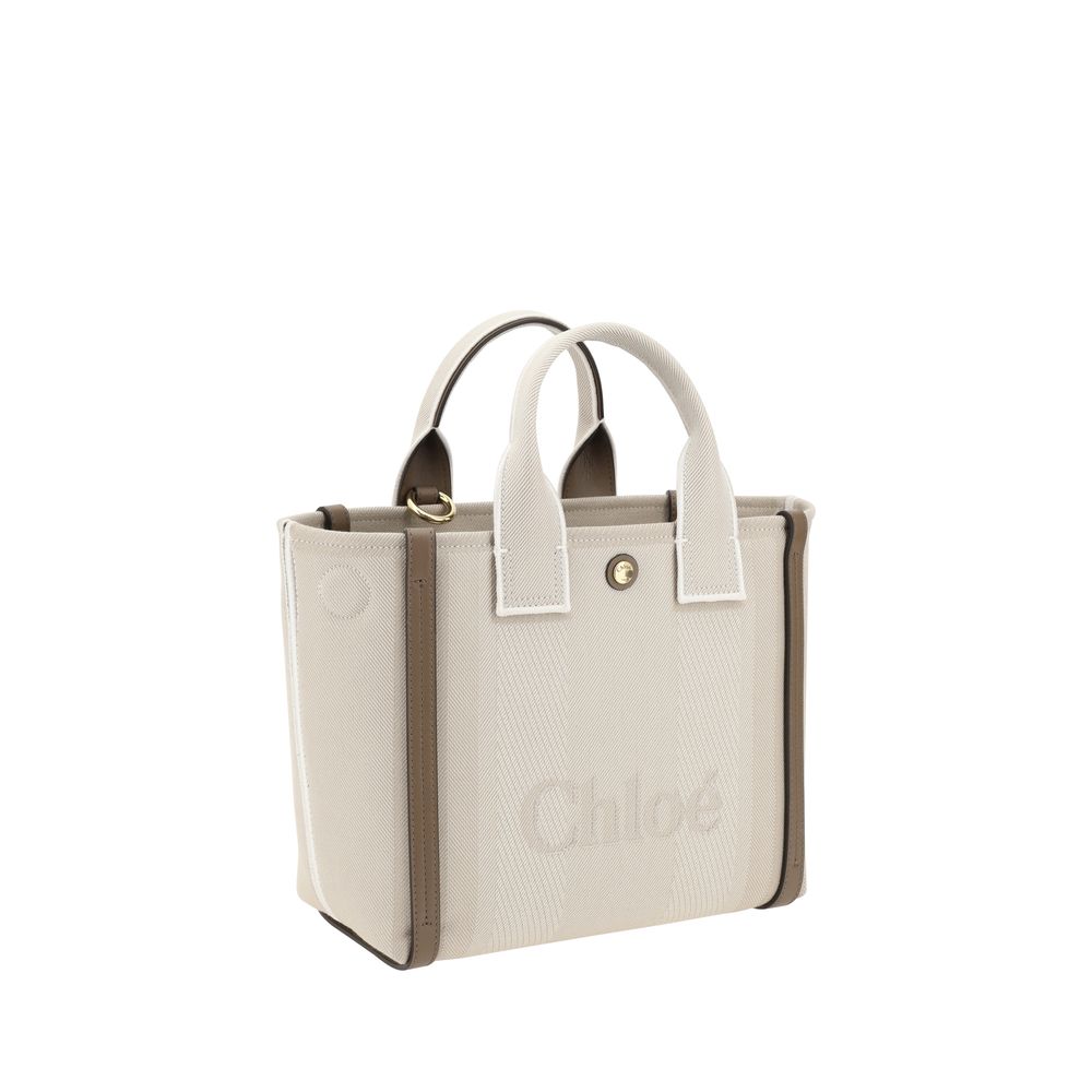 Chloé Top Handle Canvas Tote Bag